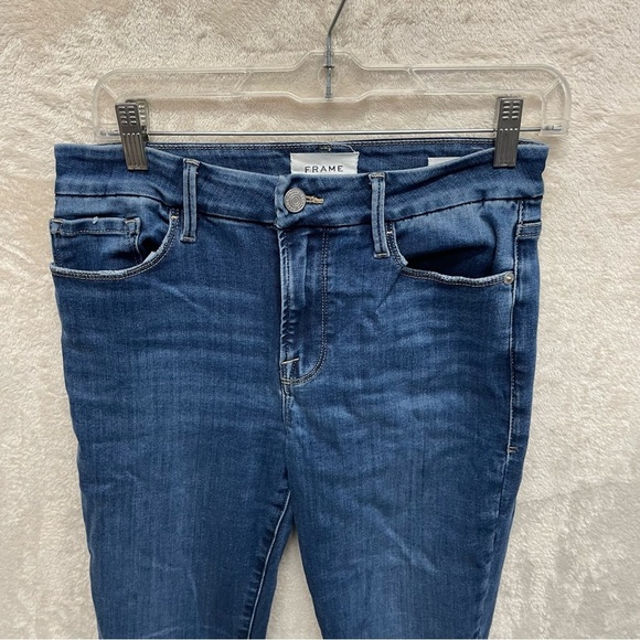 Frame Le Crop mini boot jeans women’s 28 raw hem high rise stretch - Picture 5 of 8